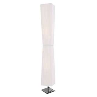 Weiße Stehlampe aus Latex und Edelstahl modern