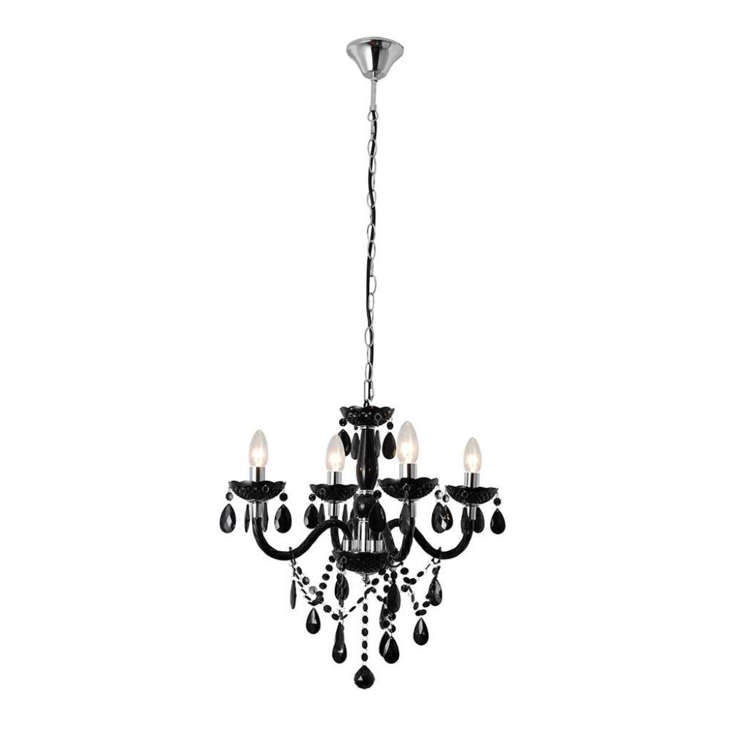 Kronleuchter 4-flammig Schwarz