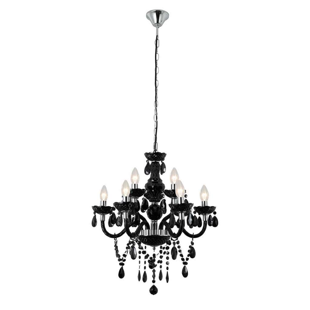 Kronleuchter aus Acrylglas und Metall Schwarz