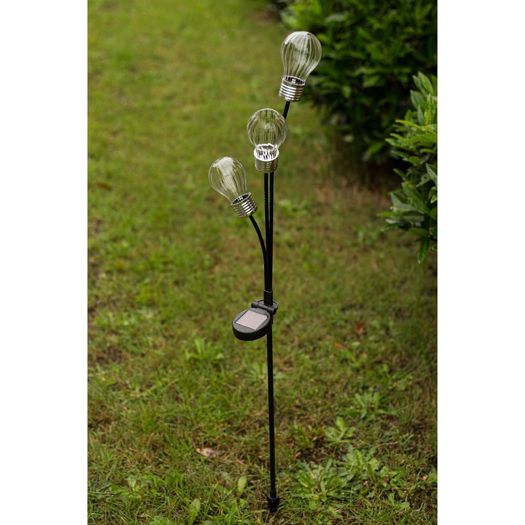 home24 Triple Solar-Gartenstecker Glühbirne