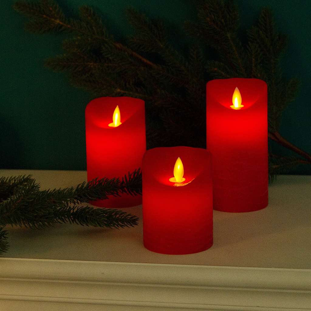 home24 LED-Kerzenset Redlight (3-teilig)