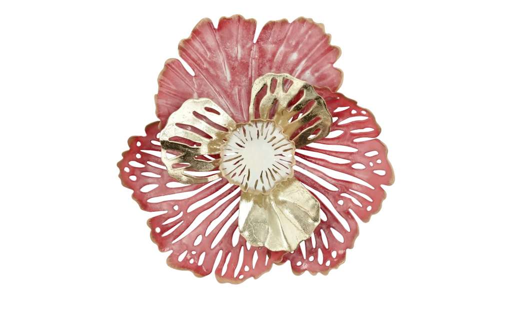 Wandornament  Blume ¦ rosa/pink ¦ Metall Dekoration > Dekoartikel - Höffner