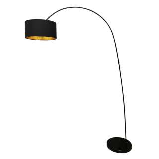 Bogenleuchte in Schwarz und Goldfarben modernem Design
