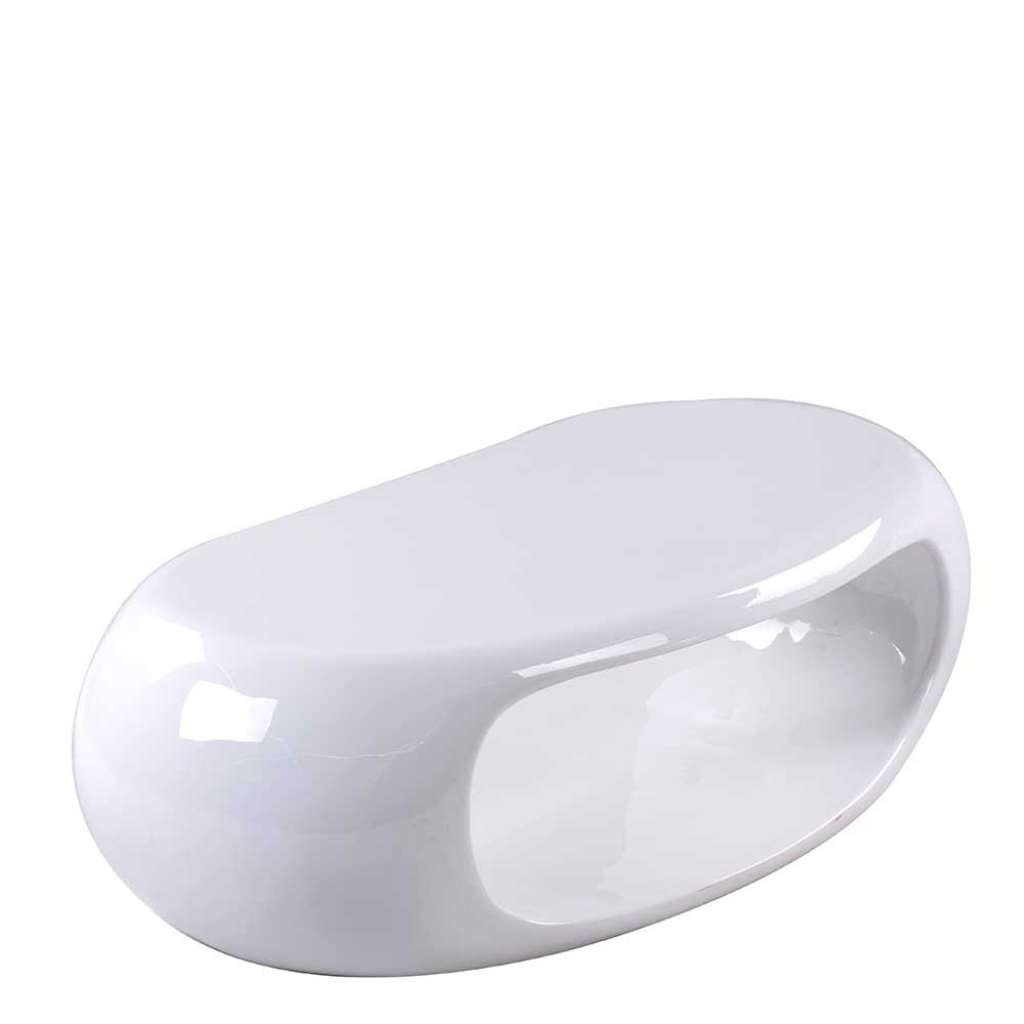 Designcouchtisch aus Fiberglas ovaler Tischplatte