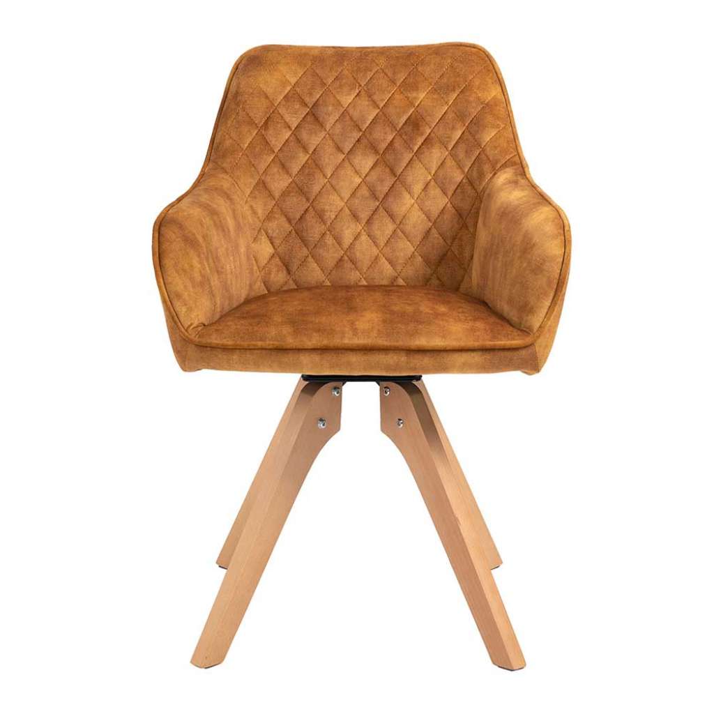 Esszimmerstuhl in Goldfarben Gestell aus Buche Massivholz