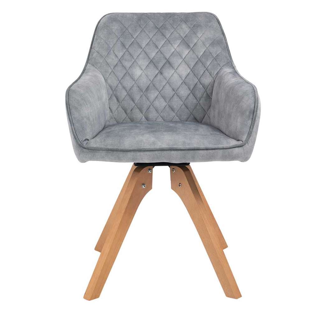 Polsterstuhl Esszimmer in Grau Buchefarben