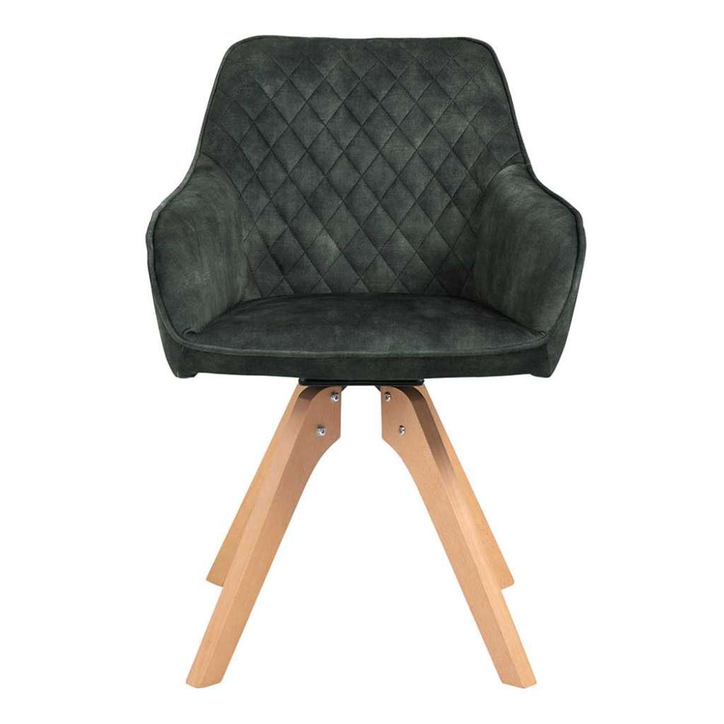 Esszimmerstuhl in Dunkelgrün Buchefarben