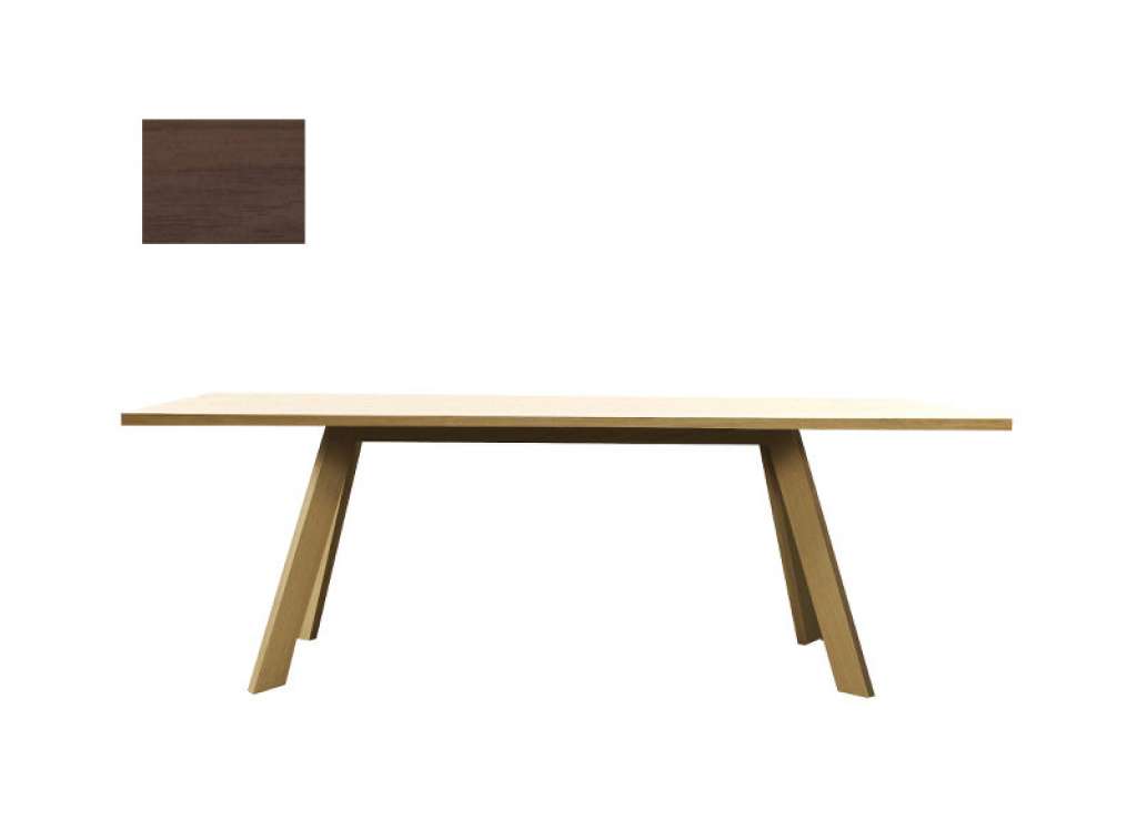 more - Tosh Tisch - Nussbaum 02 - matt lackiert - 300 x 90 cm - rechteckig - indoor