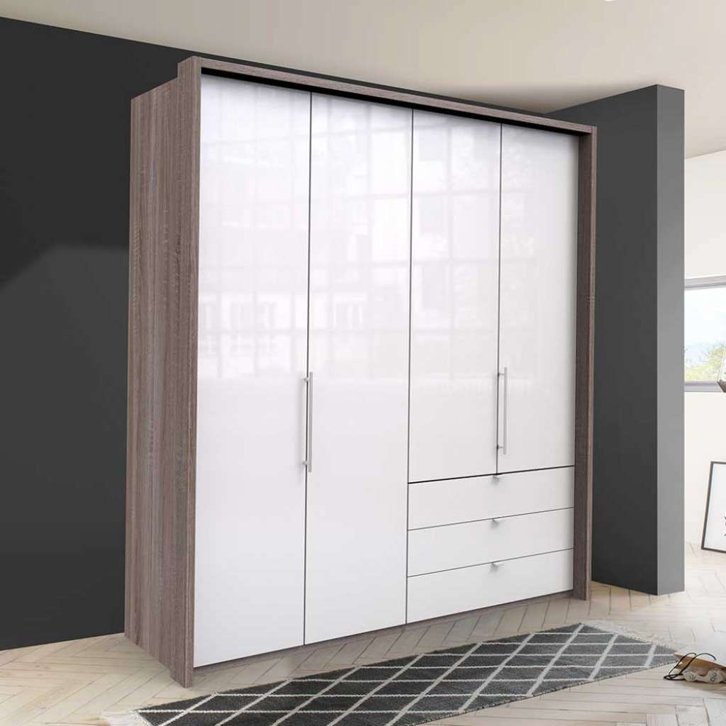 Kleiderschrank Jugendzimmer mit Falttüren und Schubladen modern