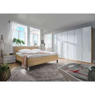Premium Komplettschlafzimmer in Weiß Eiche Bianco (vierteilig)
