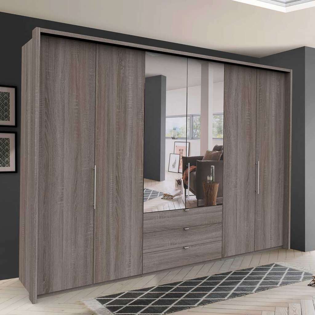 Panorama Schlafzimmerschrank mit Falttüren Spiegeltür