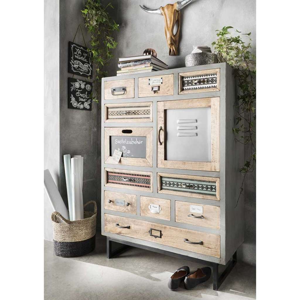 Wohnzimmerkommode im Shabby Landhausstil vielen Schubladen