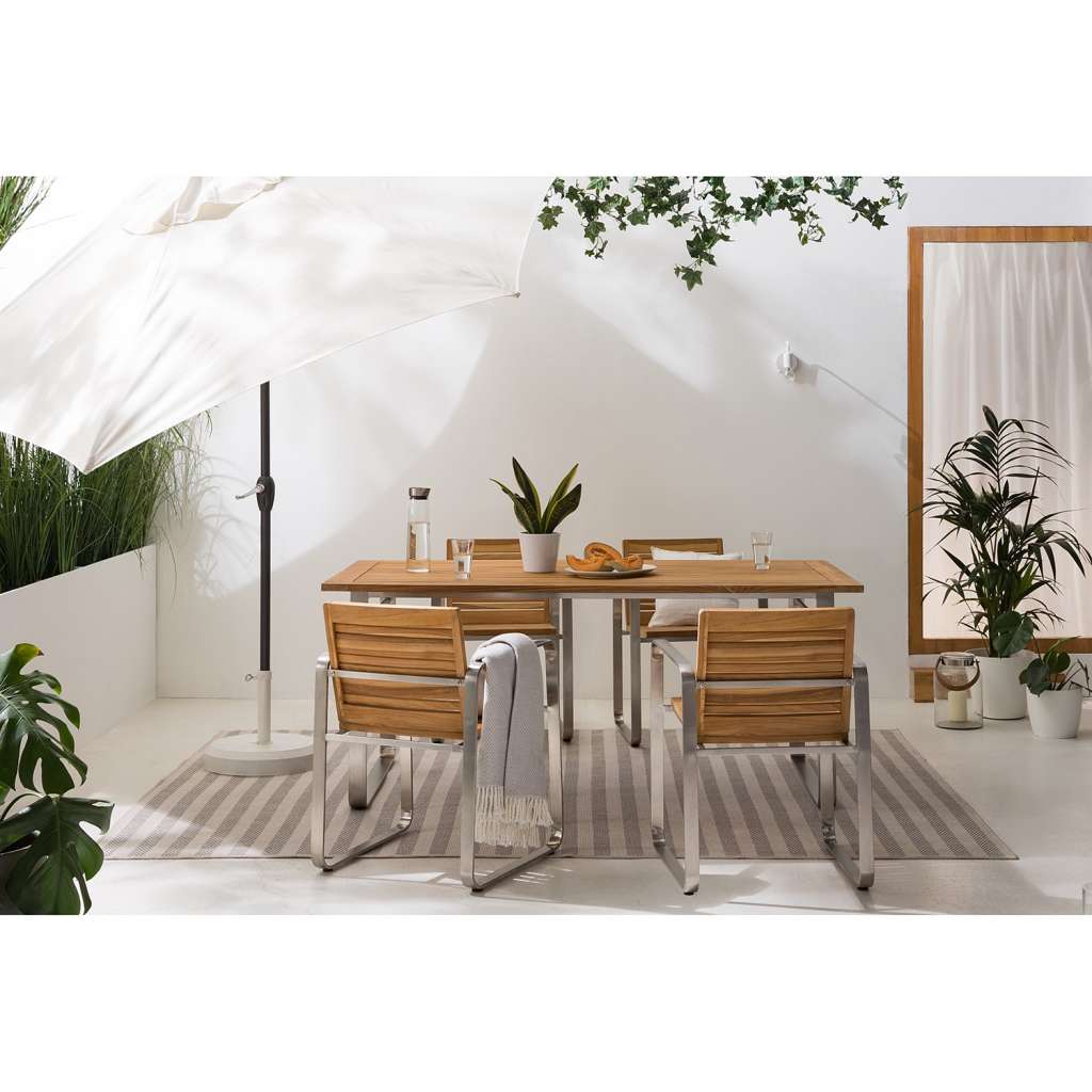 home24 Gartenstuhl Teakline DeLuxe (2er-Set)