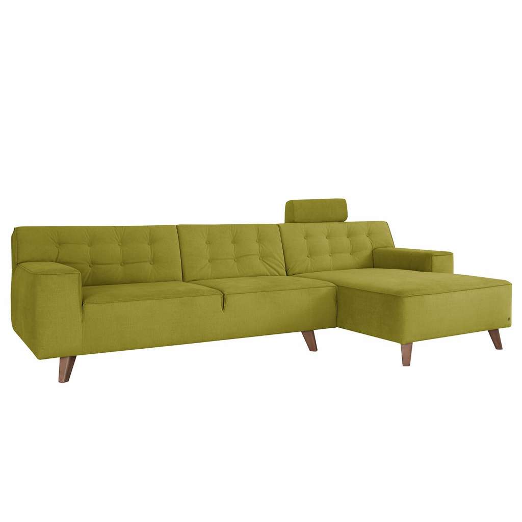 home24 Tom Tailor Ecksofa Nordic Chic III Sanfgelbgold Mikrofaser 286x97x151 cm