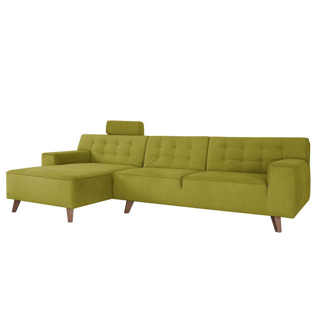 home24 Tom Tailor Ecksofa Nordic Chic III Sanfgelbgold Mikrofaser 286x97x151 cm