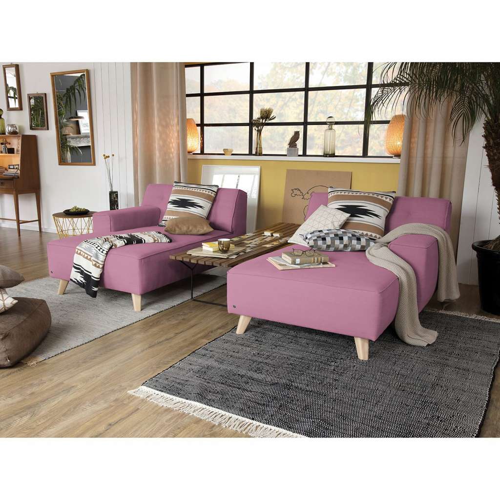 home24 Tom Tailor Recamiere Nordic Chic Fuchsia Webstoff 104x77x151 cm
