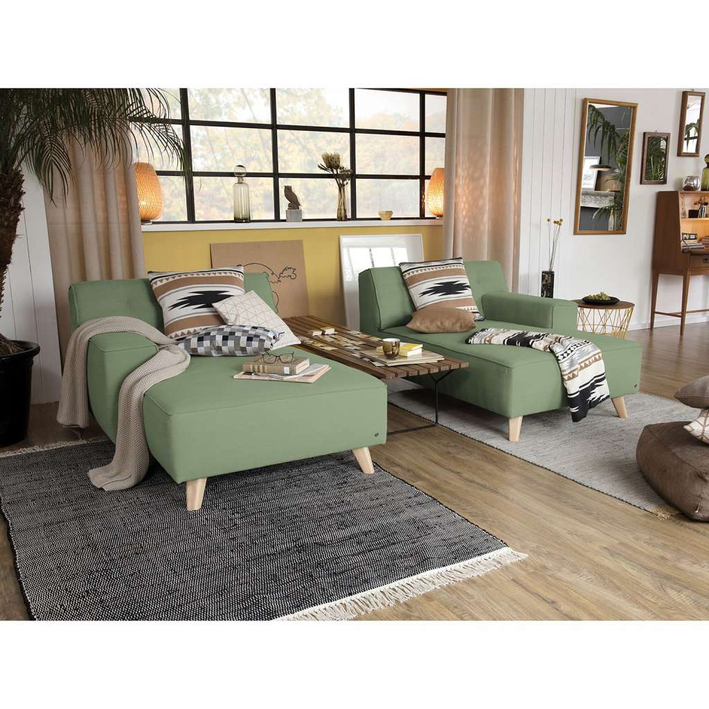 home24 Tom Tailor Recamiere Nordic Chic Pistazie Webstoff 104x77x151 cm