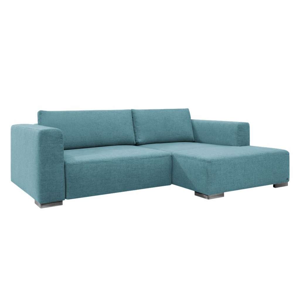 home24 Tom Tailor Ecksofa Heaven Colors Style S Ozeanblau Strukturstoff 242x81x162 cm mit Schlaffunktion