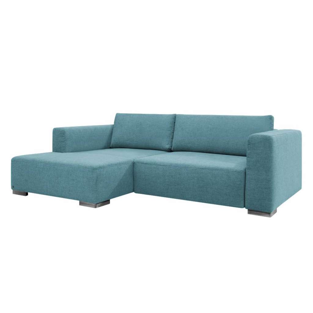 home24 Tom Tailor Ecksofa Heaven Colors Style S Ozeanblau Strukturstoff 242x81x162 cm mit Schlaffunktion