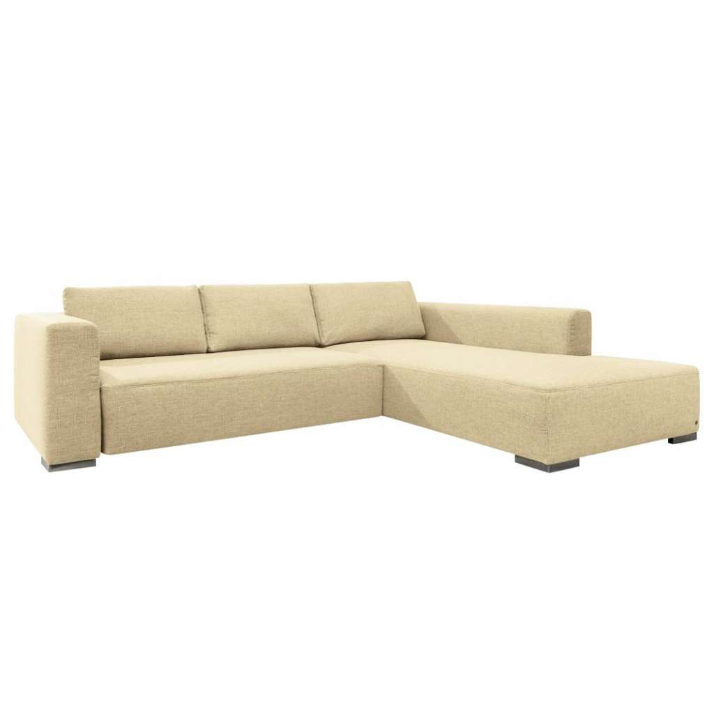 home24 Tom Tailor Ecksofa Heaven Colors Style M Beige Strukturstoff 282x81x221 cm mit Schlaffunktion