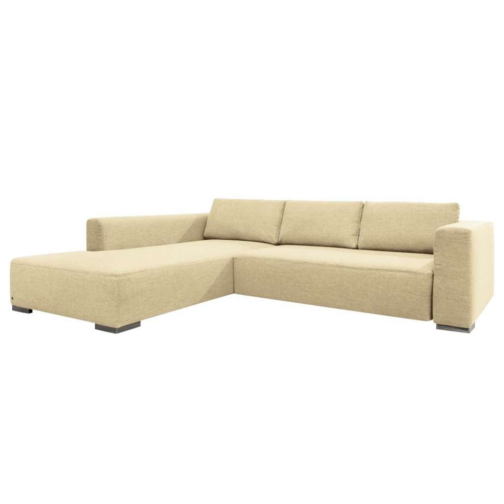 home24 Tom Tailor Ecksofa Heaven Colors Style M Beige Strukturstoff 282x81x221 cm mit Schlaffunktion
