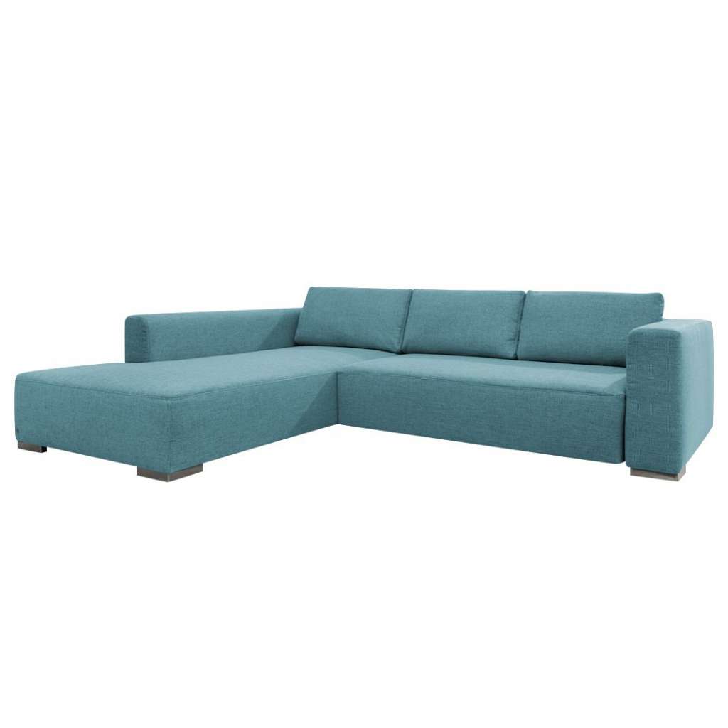 home24 Tom Tailor Ecksofa Heaven Colors Style M Ozeanblau Strukturstoff 282x81x221 cm mit Schlaffunktion