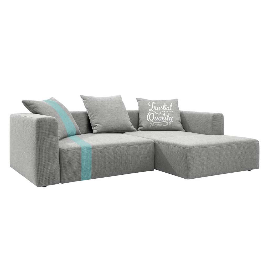 home24 Ecksofa Heaven Stripe Webstoff Longchair