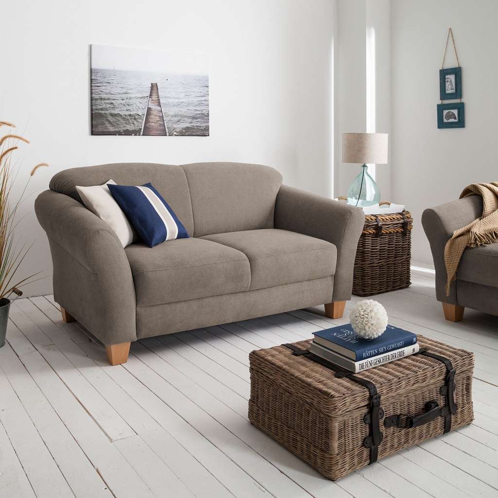 home24 Ars Natura Sofa Cebu 2-Sitzer Cubanit Webstoff 163x84x89 cm
