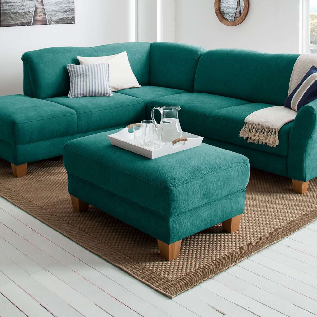 home24 Polsterhocker Cebu Webstoff