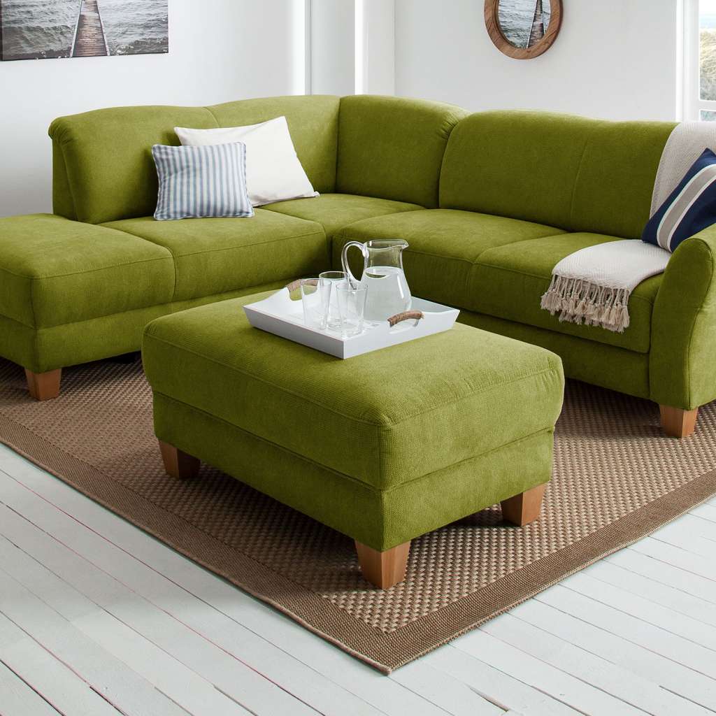 home24 Polsterhocker Cebu Webstoff