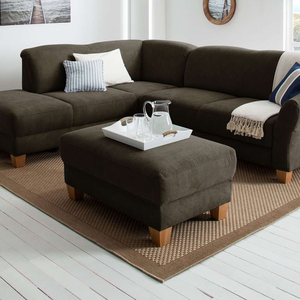 home24 Polsterhocker Cebu Webstoff