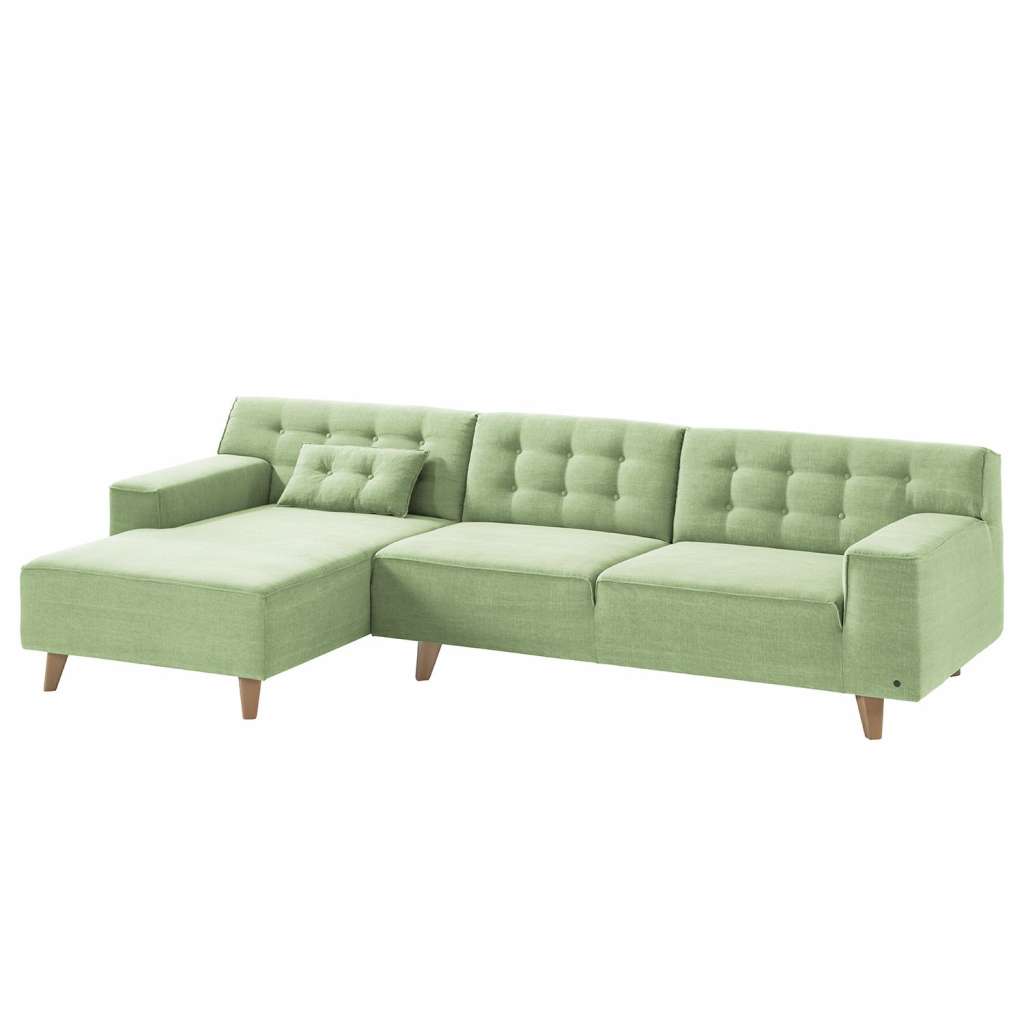 home24 Tom Tailor Ecksofa Nordic Chic II Pistazie Webstoff 286x77x151 cm
