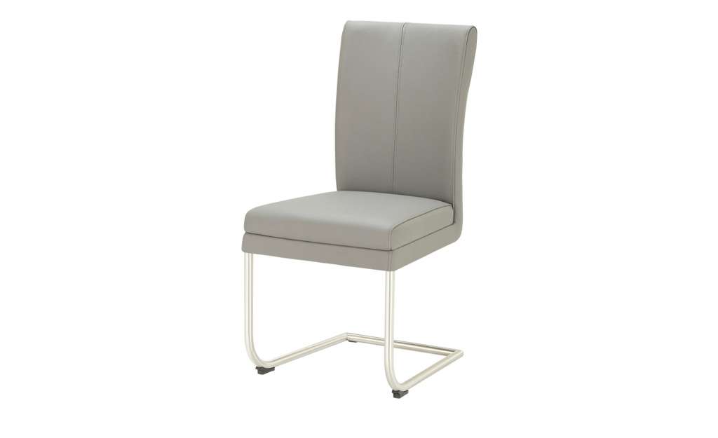 uno Leder-Schwingstuhl  Steve ¦ grau Stühle > Freischwinger - Höffner