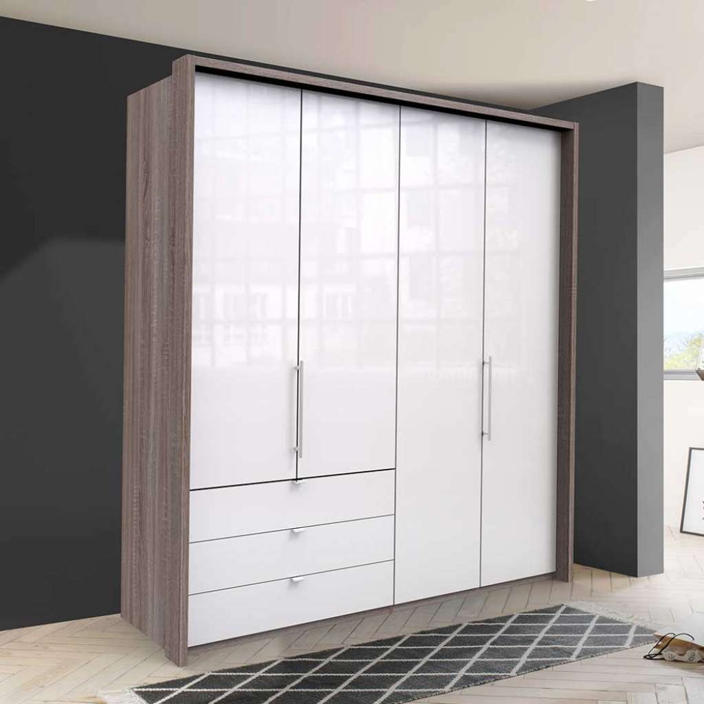 Falttüren Ankleideschrank mit drei Schubladen modern