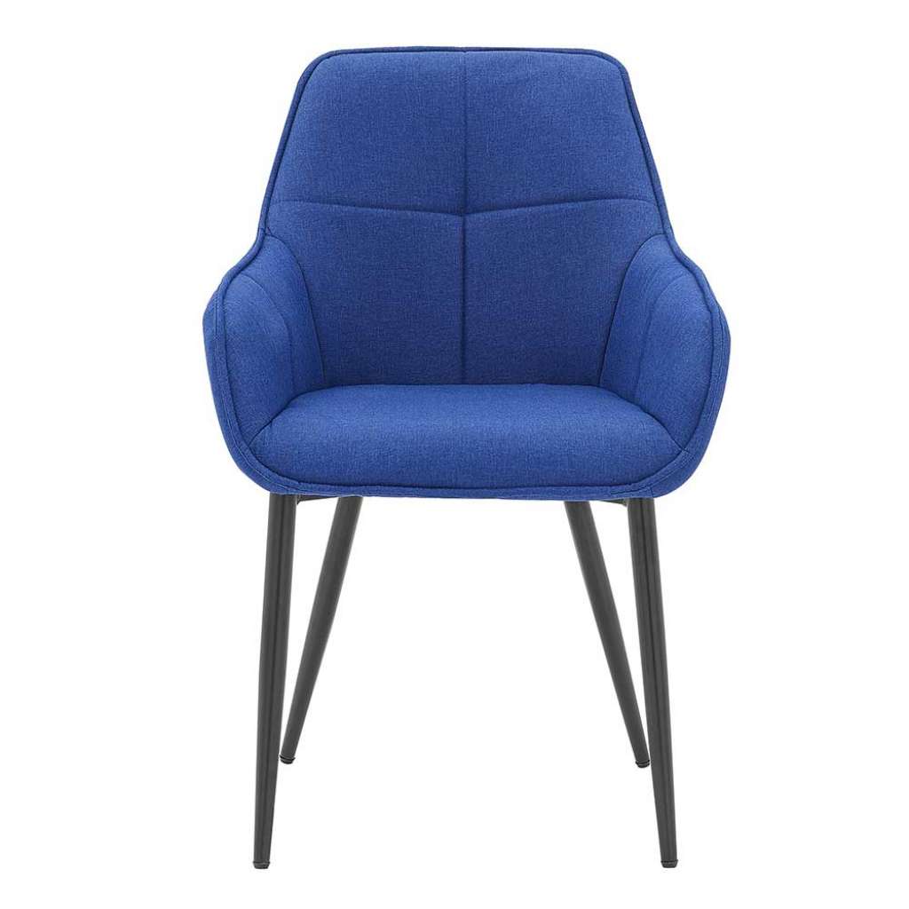 Polster Armlehnenstuhl in Blau und Schwarz aufwendigen Steppungen