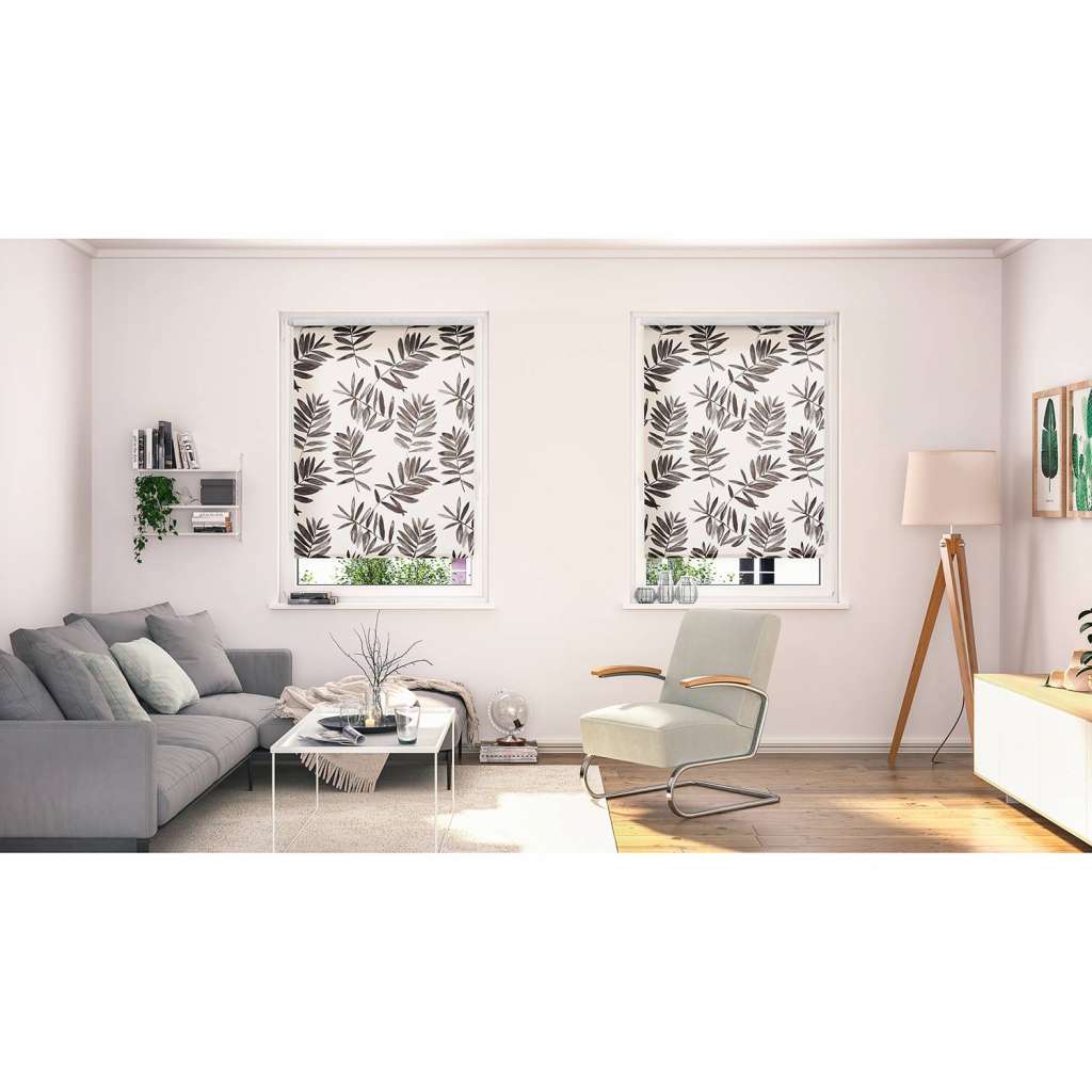 home24 Klemmfix Rollo Black Watercolor Branches