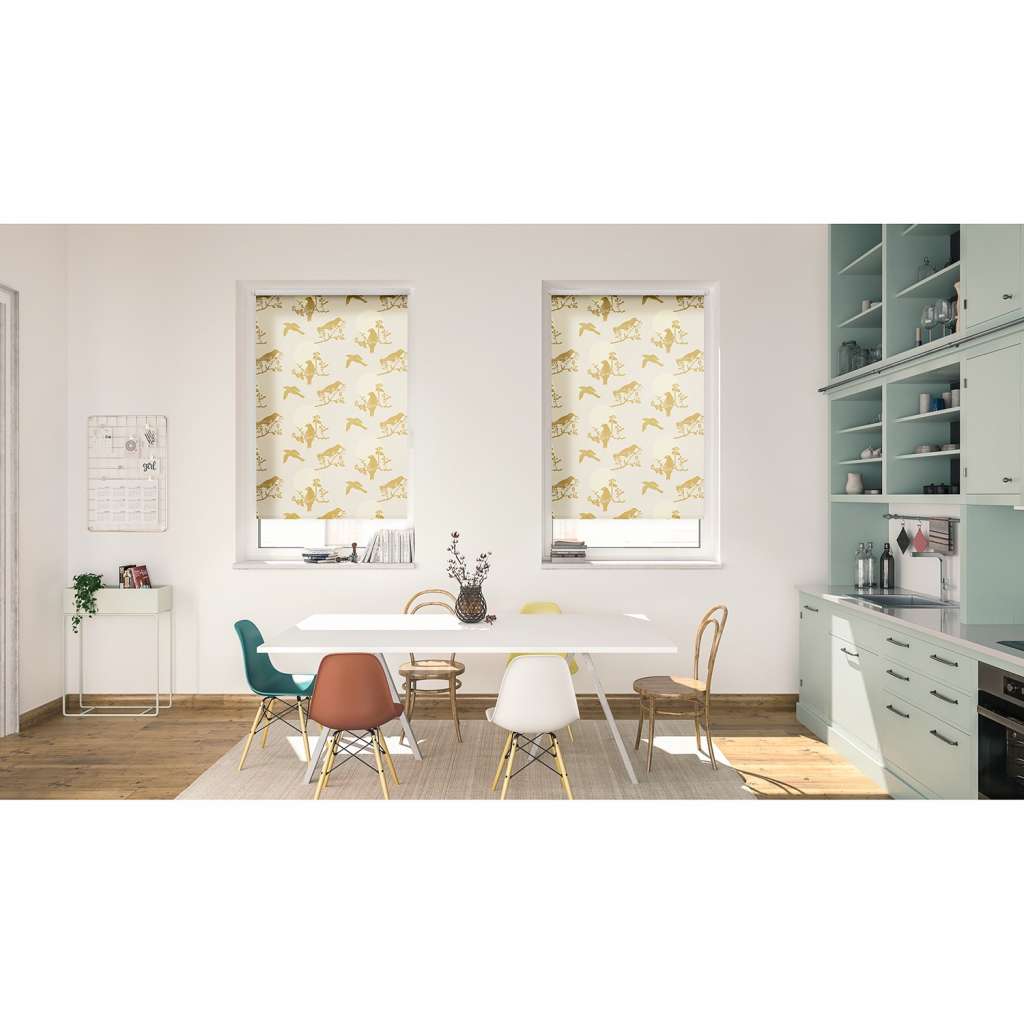 home24 Klemmfix Verdunklungsrollo Moon Birds