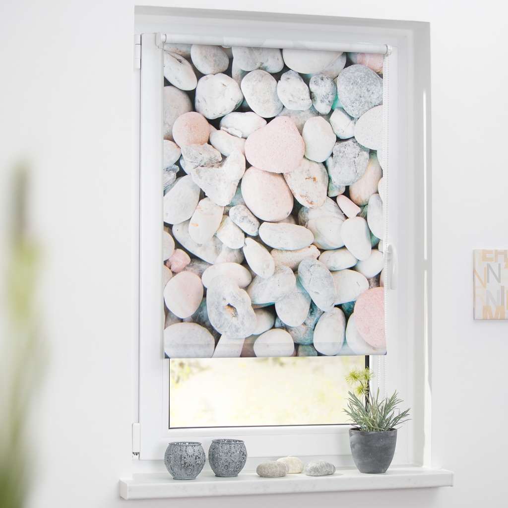 home24 Klemmfix Verdunklungsrollo Kieselsteine