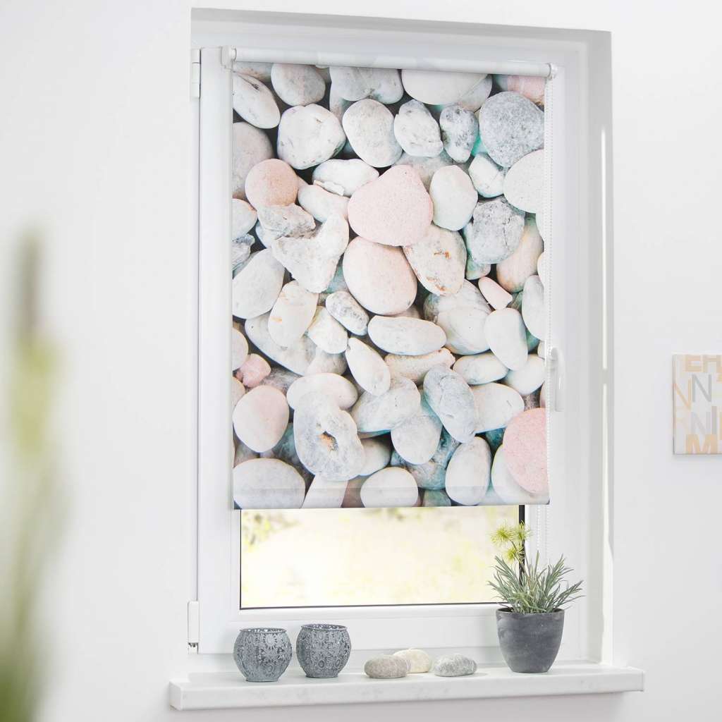 home24 Klemmfix Verdunklungsrollo Kieselsteine