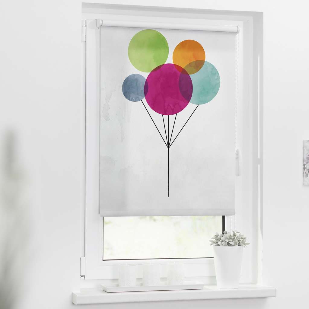 home24 Klemmfix Verdunklungsrollo Ballon