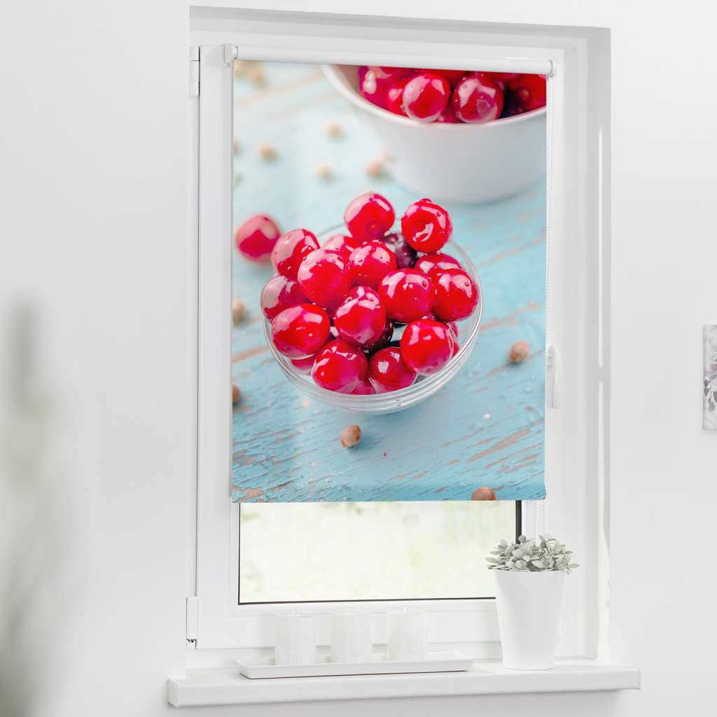 home24 Klemmfix Verdunklungsrollo Kirschen