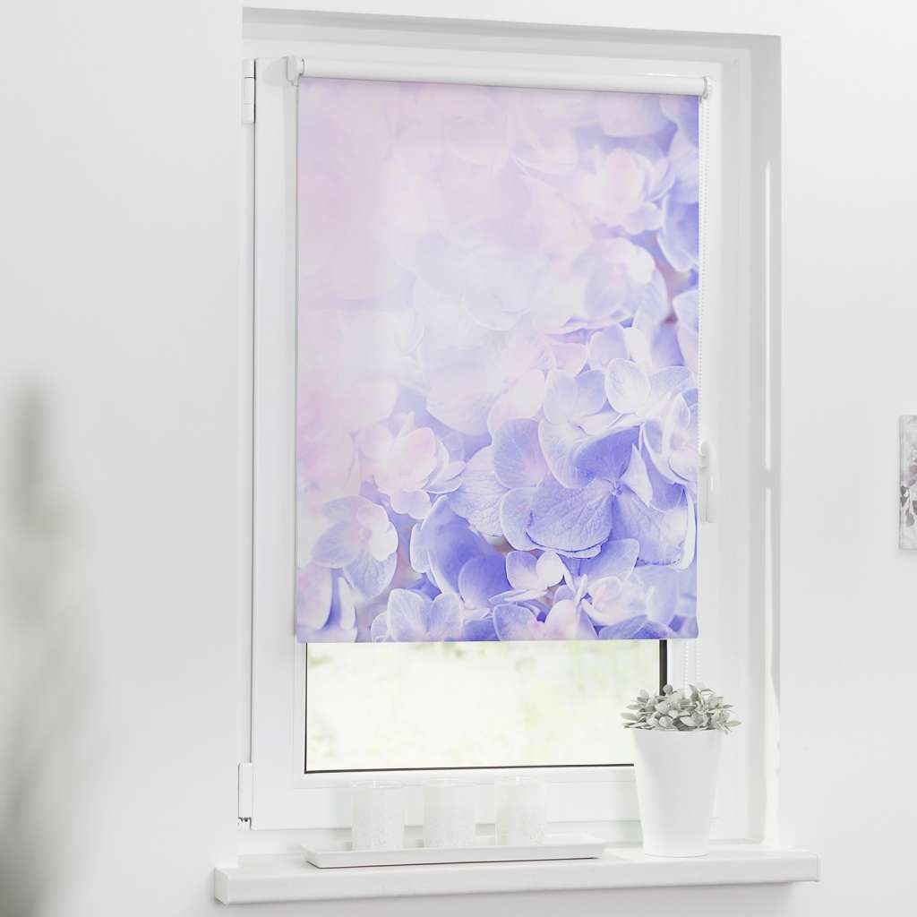home24 Klemmfix Verdunklungsrollo Hortensie