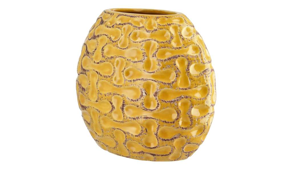 Vase ¦ gelb ¦ Steinzeug Dekoration > Vasen - Höffner