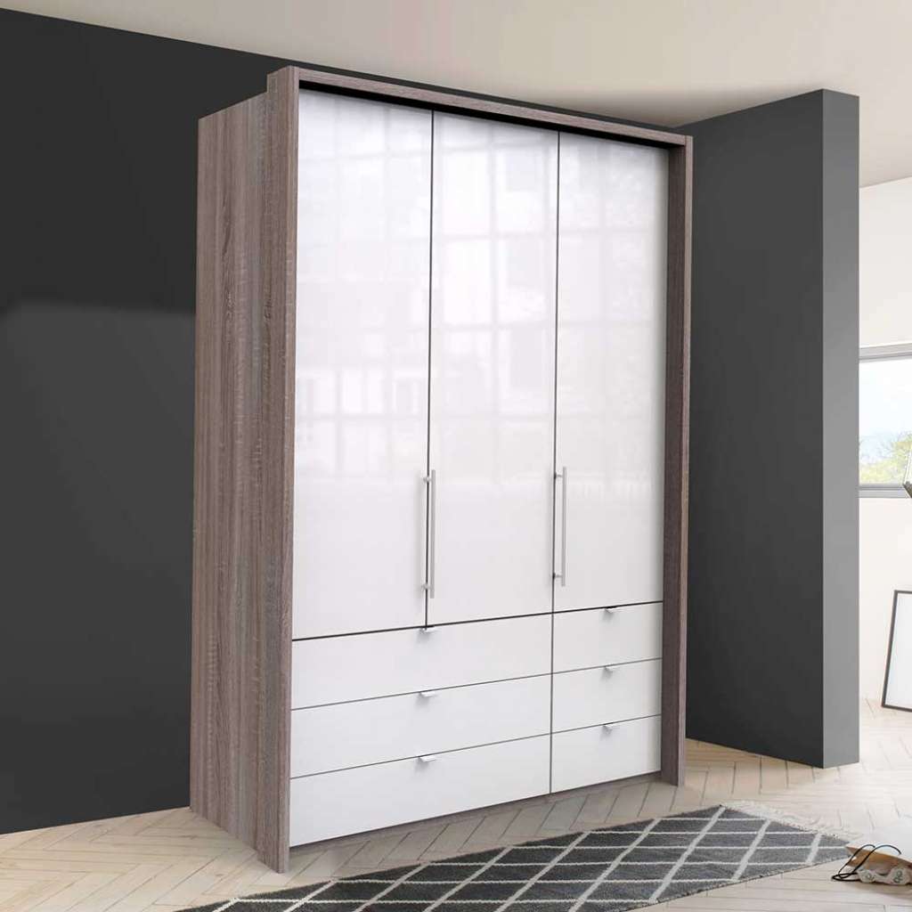 Kleiderschrank Jugendstil 2 türig mit Schubladen modern