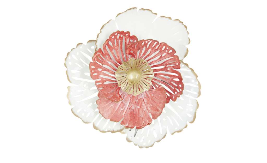 Wandornament Blume ¦ rosa/pink ¦ Metall Dekoration > Dekoartikel - Höffner