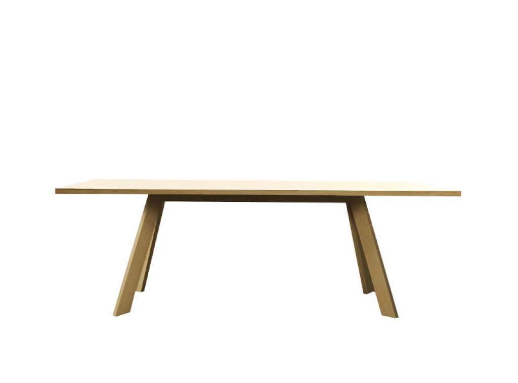 more - Tosh Tisch - Eiche 02, matt lackiert  - 200 x 100 cm - oval - indoor
