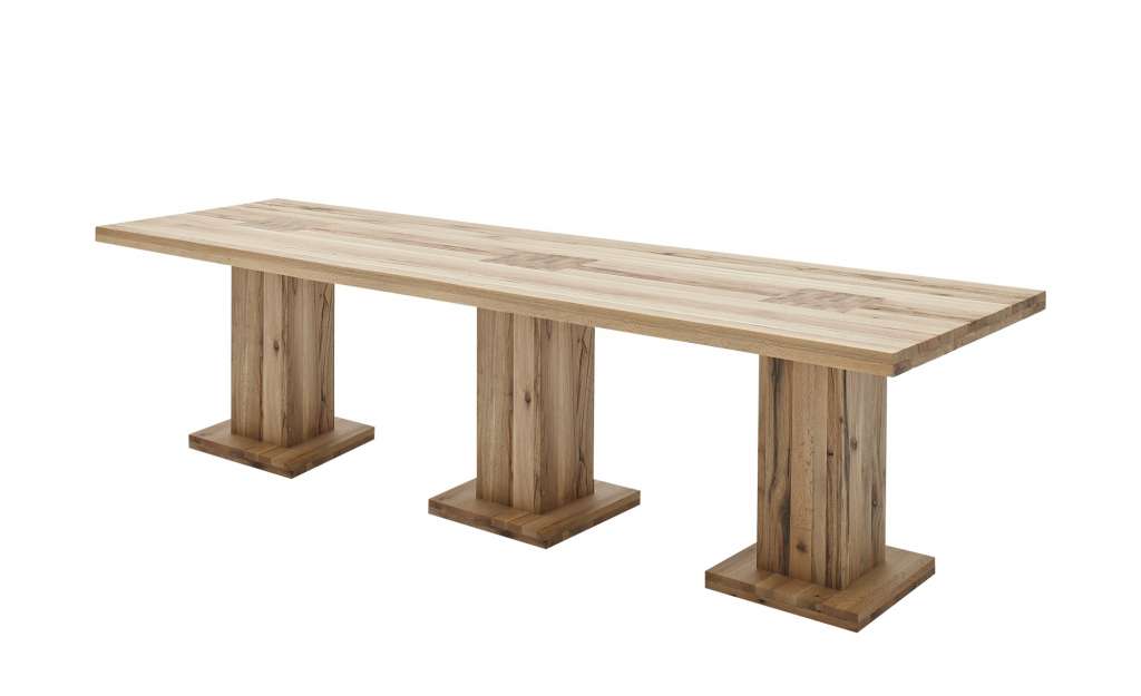 Säulentisch massiv  Moe ¦ holzfarben Tische > Esstische > Esstische massiv - Höffner