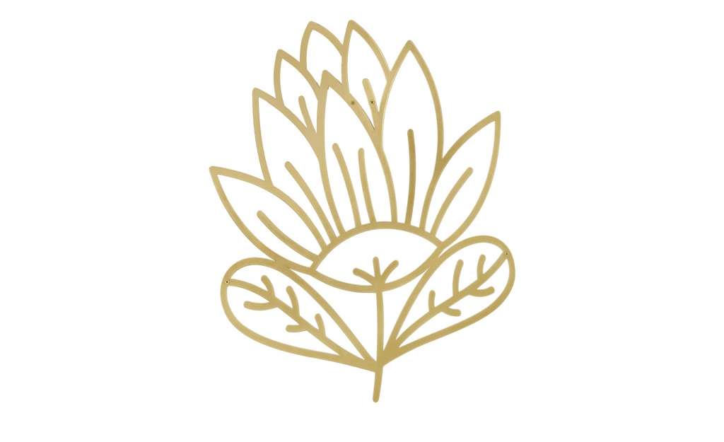 Wanddekoration  Blume ¦ gold ¦ Metall Dekoration > Dekoartikel - Höffner