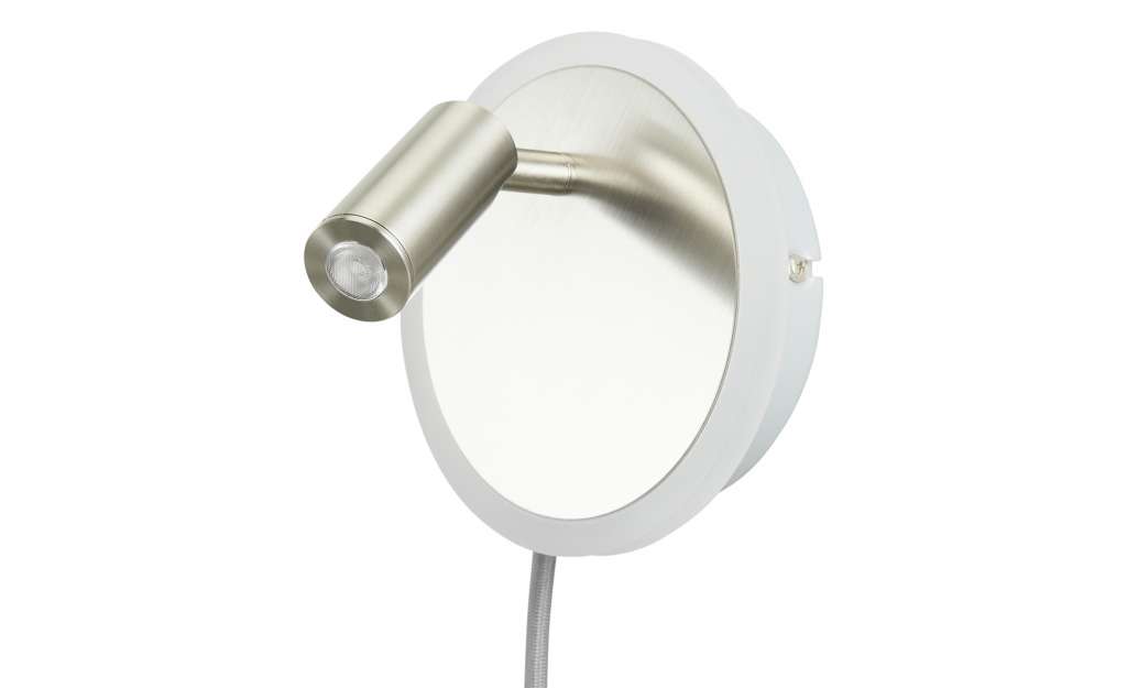 Trio LED-Wandleuchte Nickel-matt mit indirekter Beleuchtung ¦ silber Ø: 15 Lampen & Leuchten > Innenleuchten > Wandleuchten - Höffner
