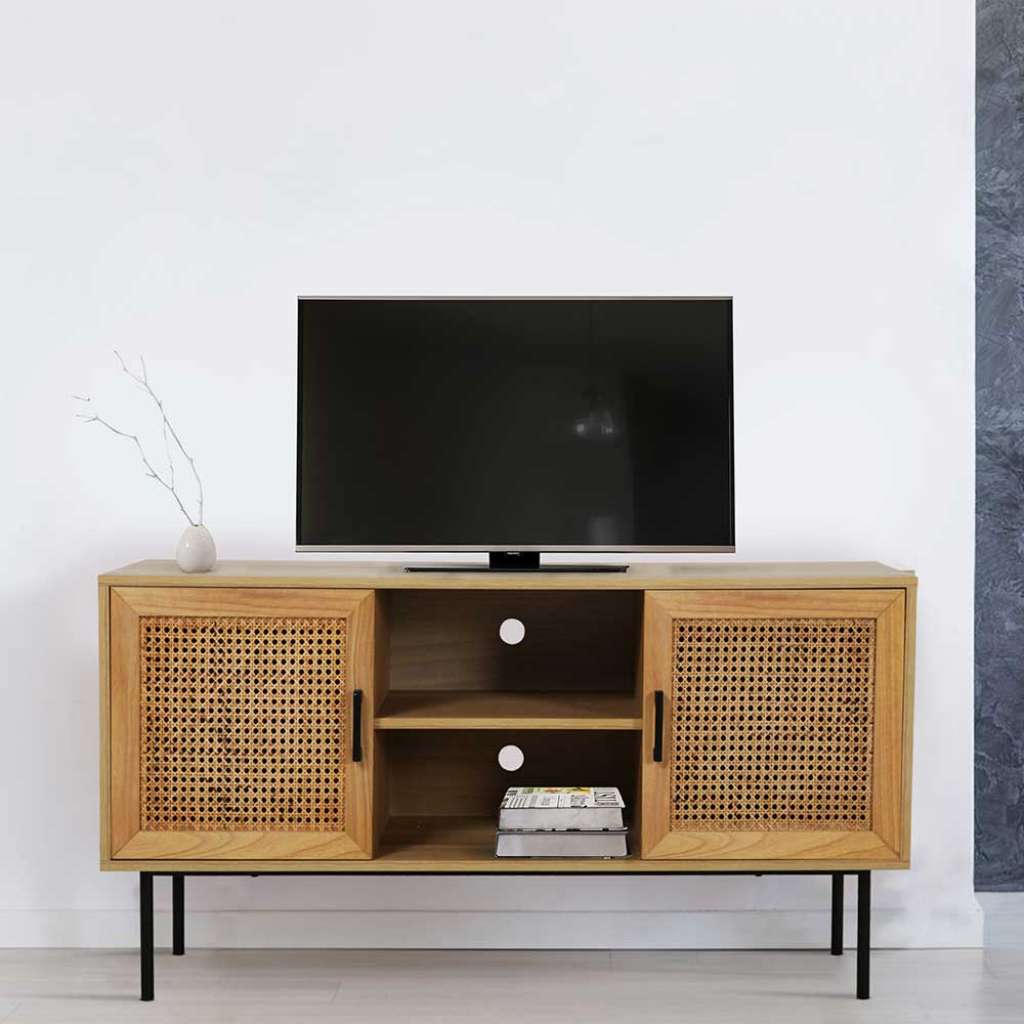 TV Lowboard aus Rattan Geflecht 120 cm breit